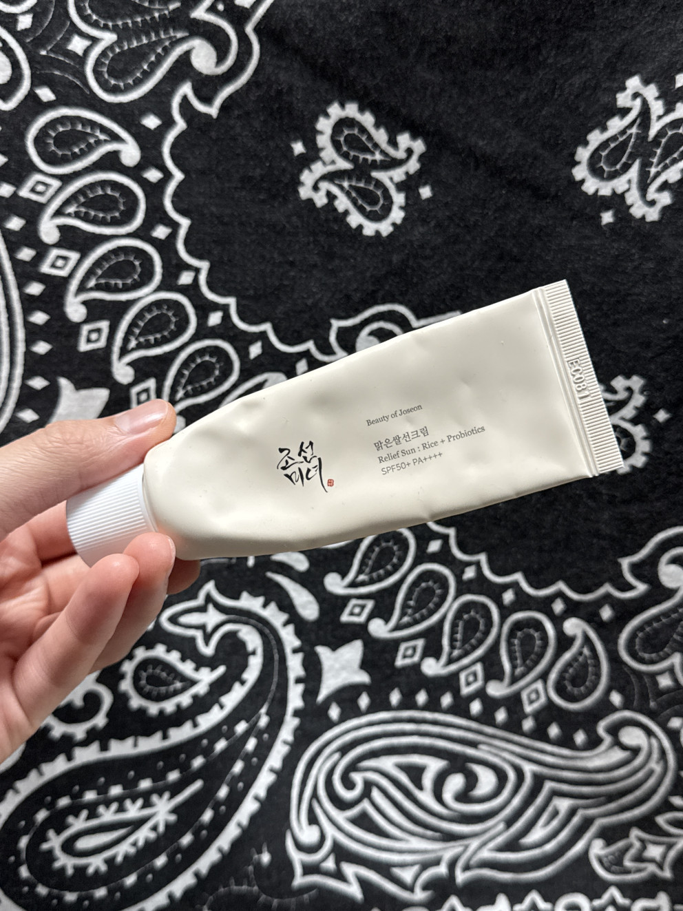 조선미녀 맑은쌀 선크림 리뷰 이미지