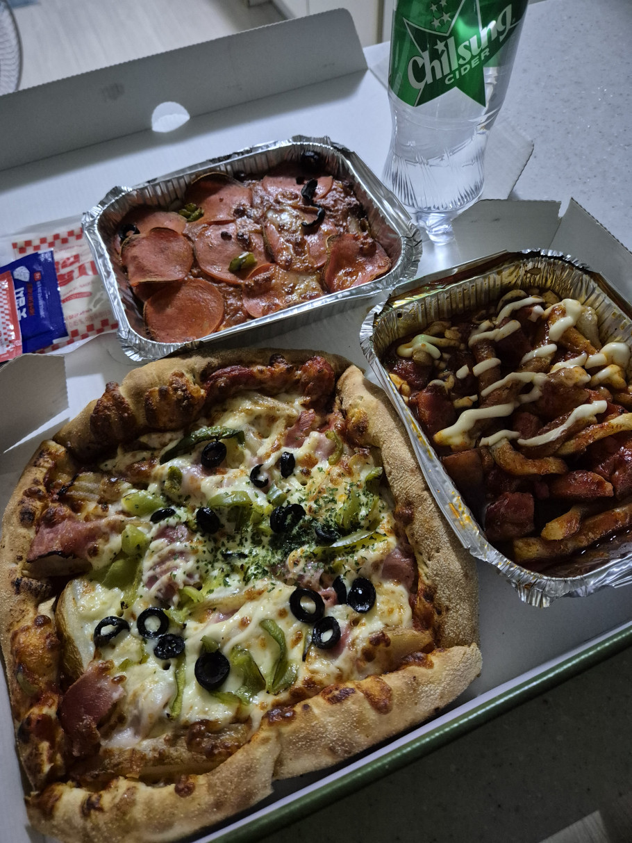 피제이피자 나혼자박스(7인치피자+바베큐치킨) 리뷰 이미지