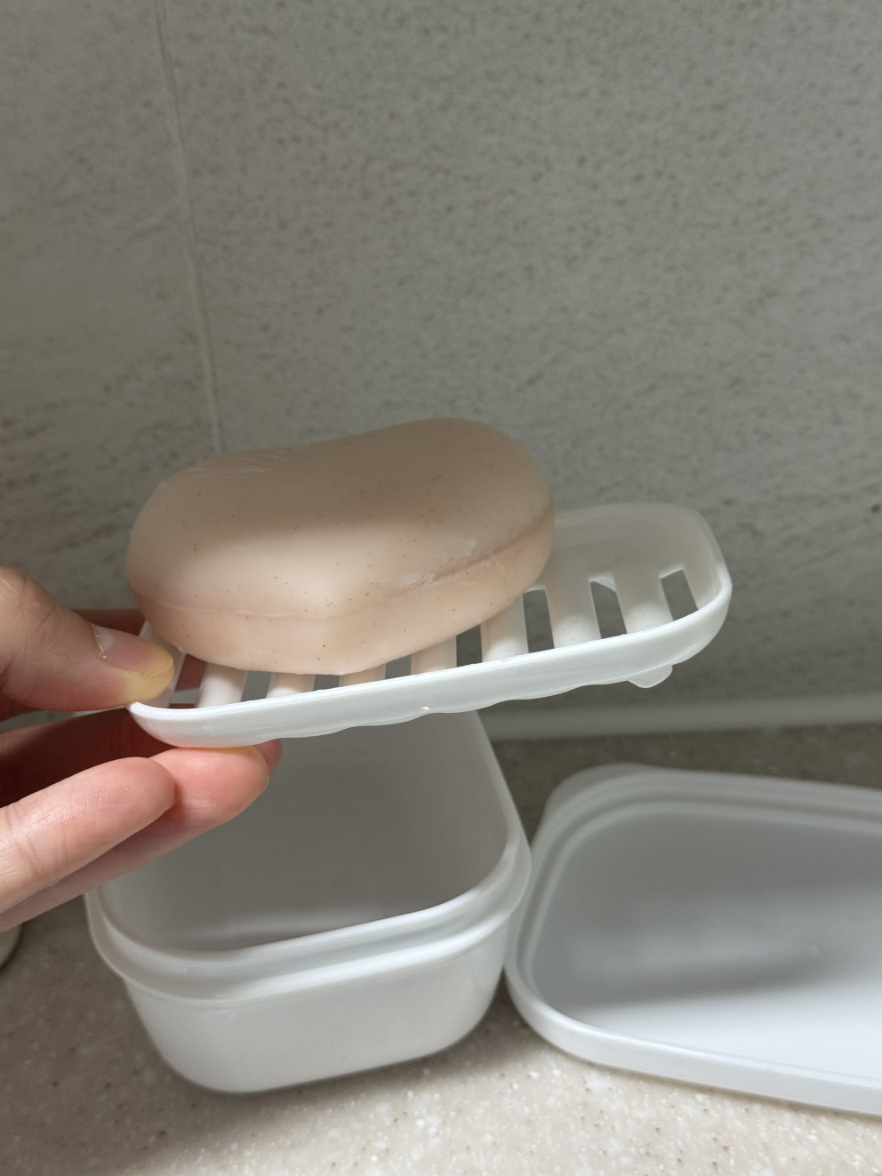 쓰리썬 휴대용 사각 비누케이스 리뷰 이미지