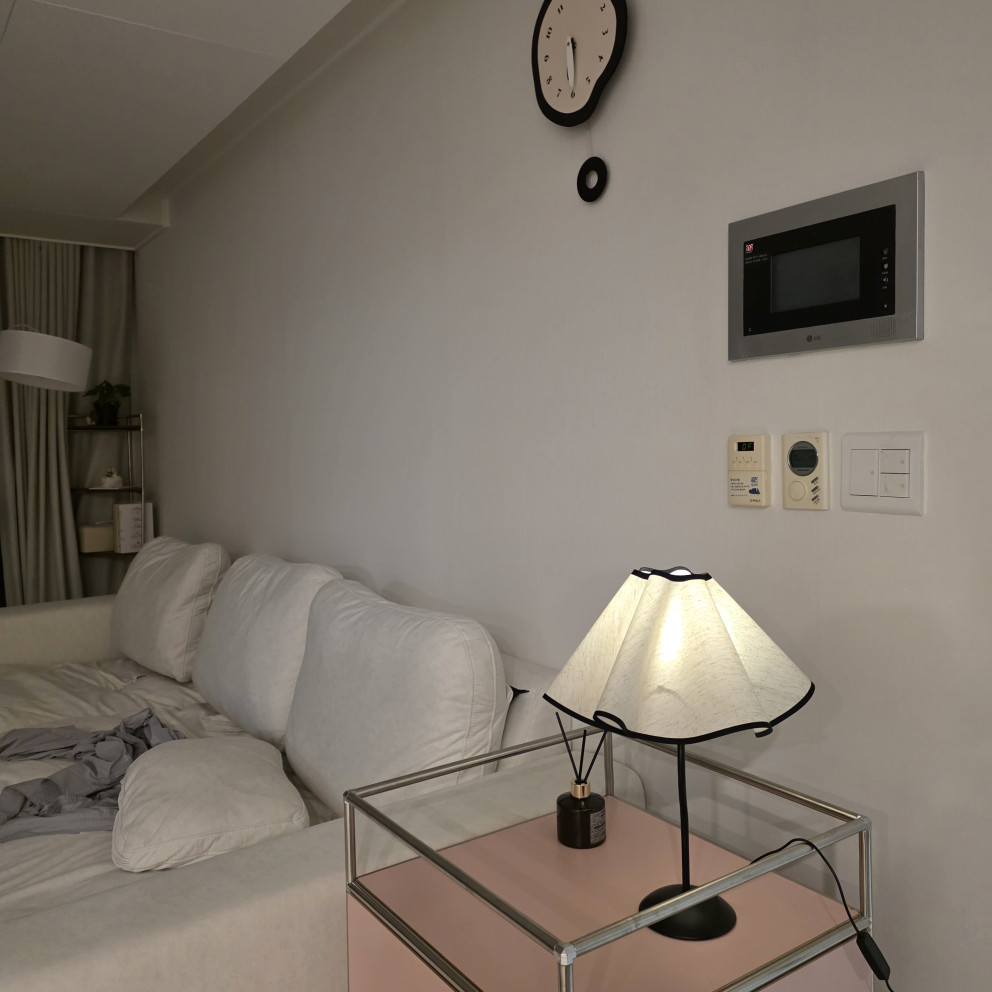 본디자인랩 치마 린넨 무드등 리뷰 이미지